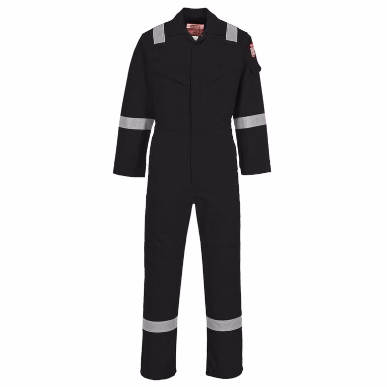 Portwest FR21 Tuta superleggera e antistatica 210g Nero Taglia M