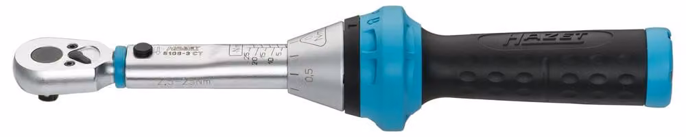 Chiave dinamometrica Hazet con cricchetto a inversione, da 2,5 a 25 Nm, 1/4 di pollice