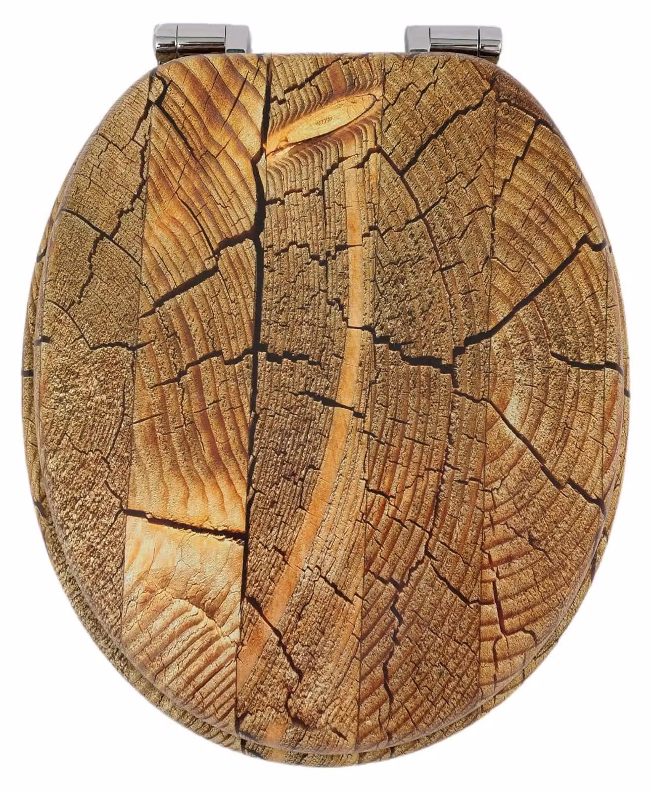 Copertura per WC - Forma rotonda, standard europeo - Materiale: legno MDF - Chiusura ammortizzata - Capacità di carico: 190 kg - Antibatterico - Cerniere in lega di zinco