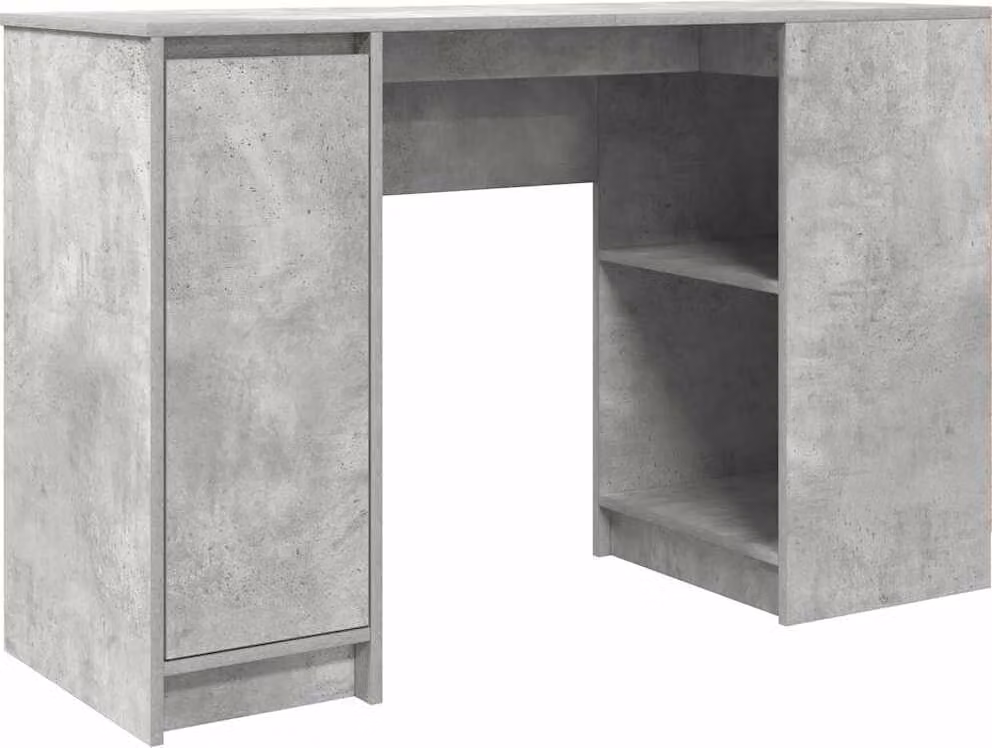 Scrivania Grigio Cemento 120x42x76 cm in Legno Multistrato