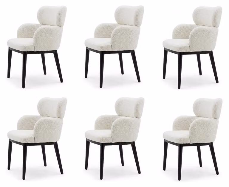 6 sedie, imbottite, dal design moderno, confortevoli, di alta qualità ed eleganti