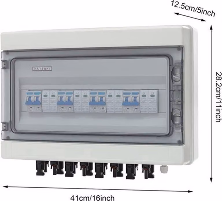 Scatola di connessione solare per pannelli fotovoltaici – Scatola di distribuzione impermeabile con grado di protezione IP65 e protezione contro sovratensioni DC da 1000V