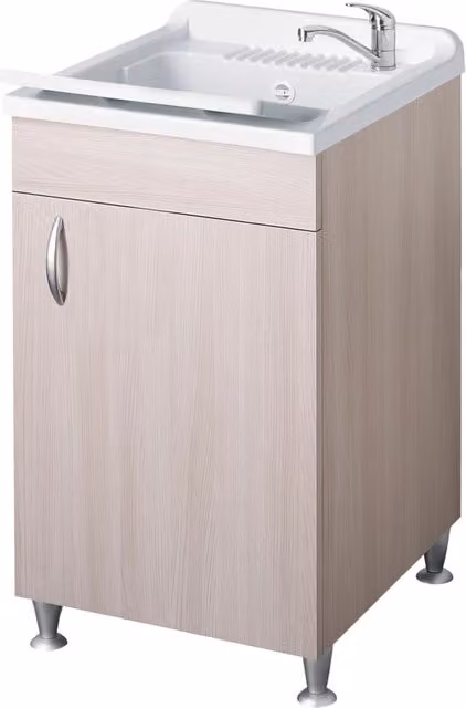 Lavatoio eco 50x50 colore olmo per lavanderia