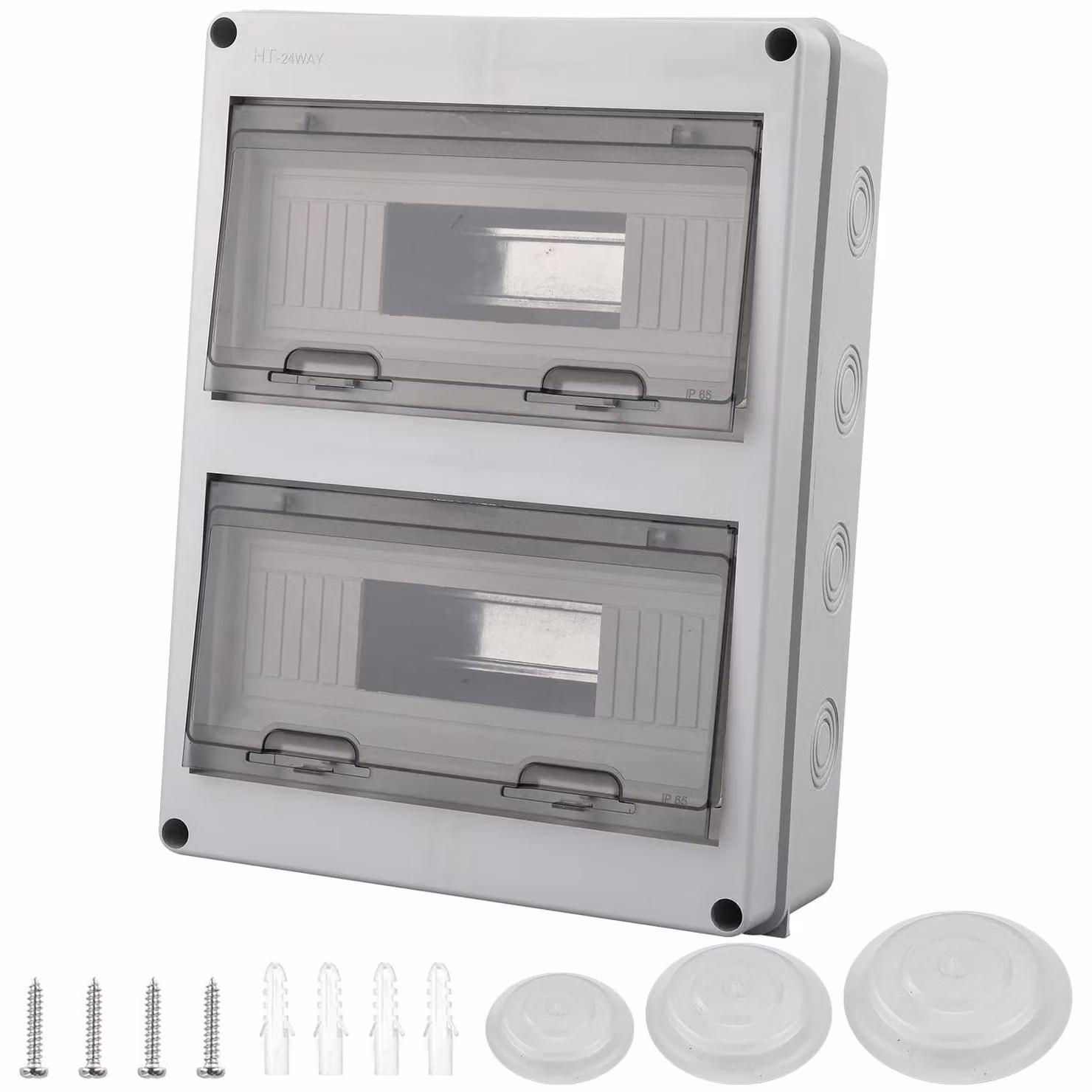 Armadio di distribuzione a parete, scatola di fusibili impermeabile IP65, con 2 file per 24 moduli