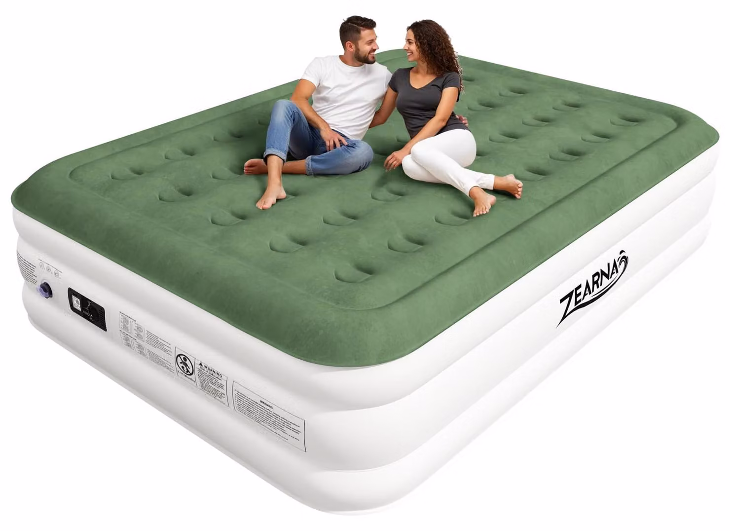 Materasso gonfiabile per 2 persone, dimensioni 203x152x40 cm, autogonfiante