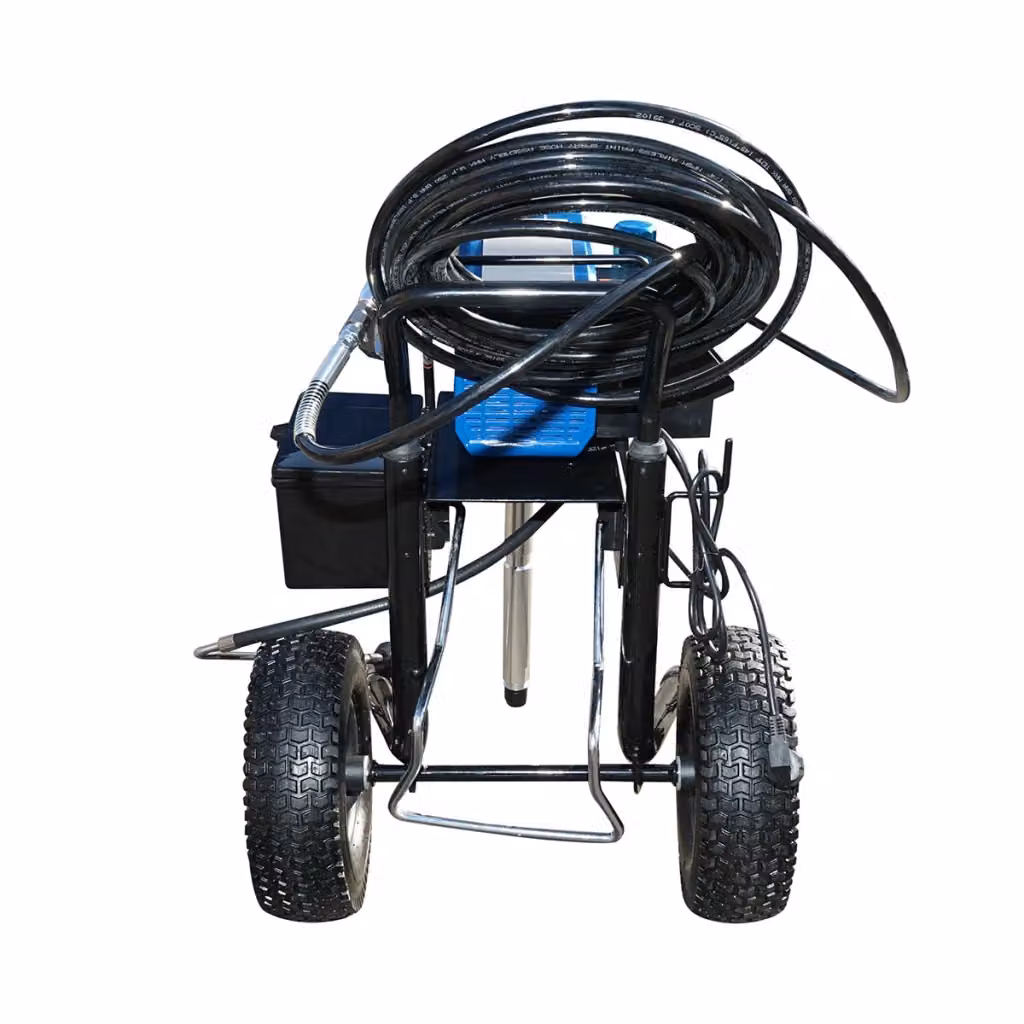 Pompa professionale per verniciatura airless con pistone e motore brushless da 2,6 kW, 220 V, portata 3,2 l/min, ugello 517, pressione massima 227 bar M32H blu – 2