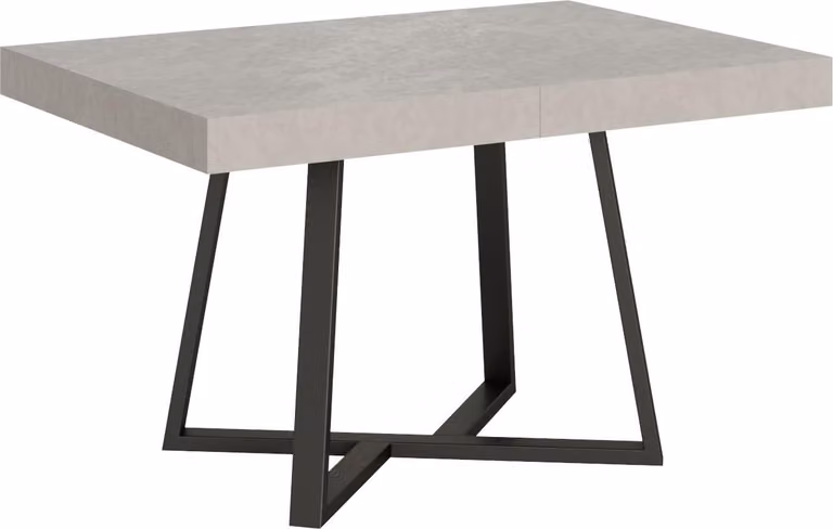 ITYHOME - Tavolo allungabile 120/224x90 cm Zeplir cashmere gambe antracite