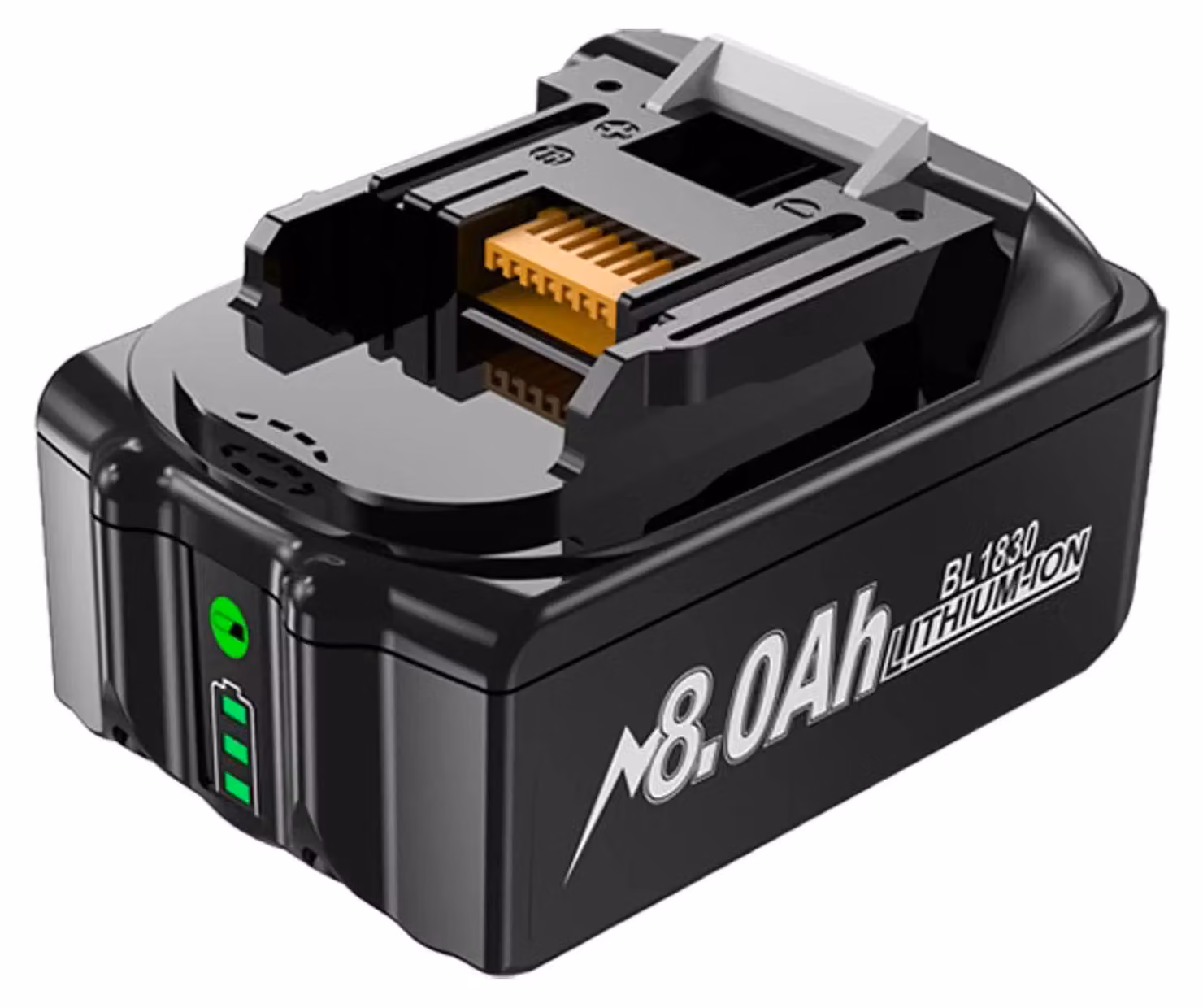 Batteria di ricambio per utensili elettrici - Li-Ion 18 V - Capacità 8,0 Ah (8000 mAh) - Compatibile con BL1830/1815/1840/1850/1860/1890 - Celle 18650