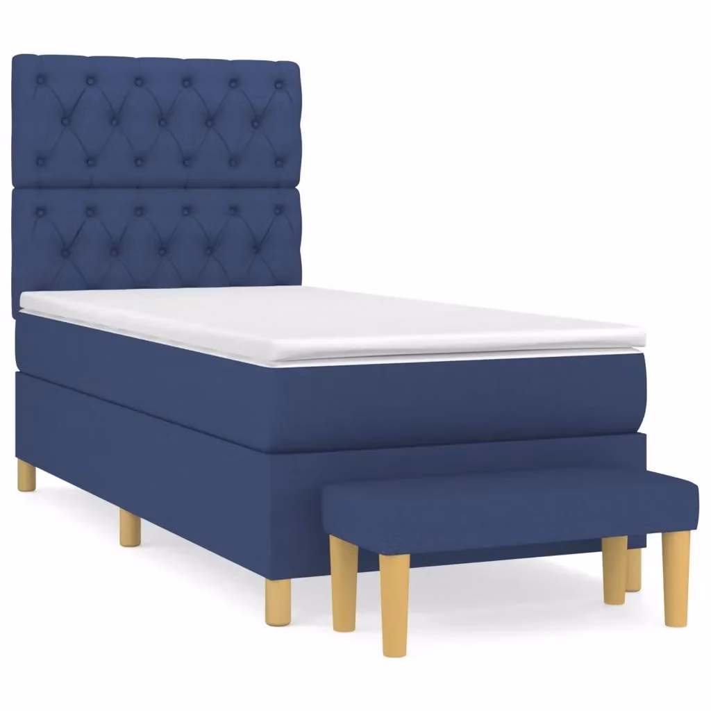 Letto Ibrido con Giroletto a Molle e Materasso vidaXL, Blu e Bianco, L/P/H: 80 x 200 x 203 cm – 2