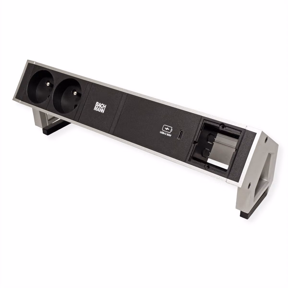 Bachmann Desk2 2Xute 1Xusb C 60W 1Xcm 0,2M Gst18 Inox