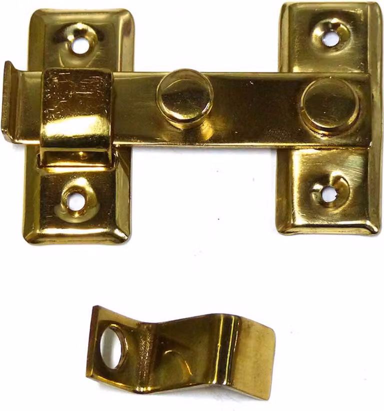 Gancio a tempesta EDM reversibile 8 cm Ottone lucido