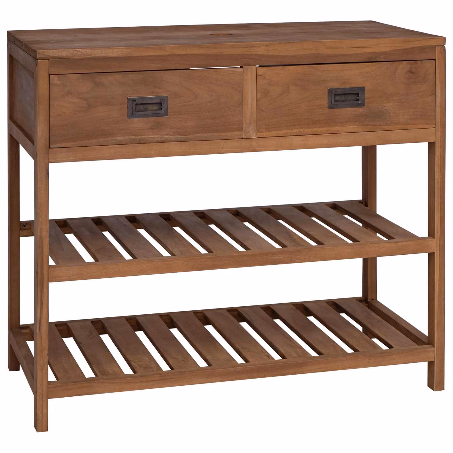 Mobile da bagno vidaXL in legno di teak solido naturale L: 90 cm, P: 45 cm, H: 75 cm