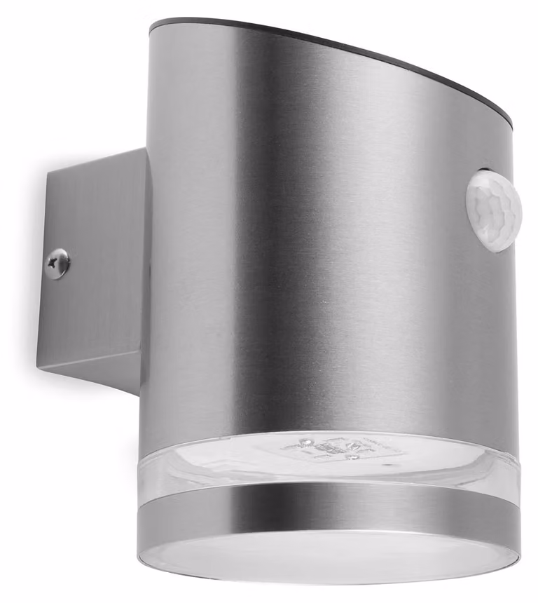 Lampada solare da esterno con sensore di movimento, 75 lumen, luce bianco caldo, grado di protezione IP43