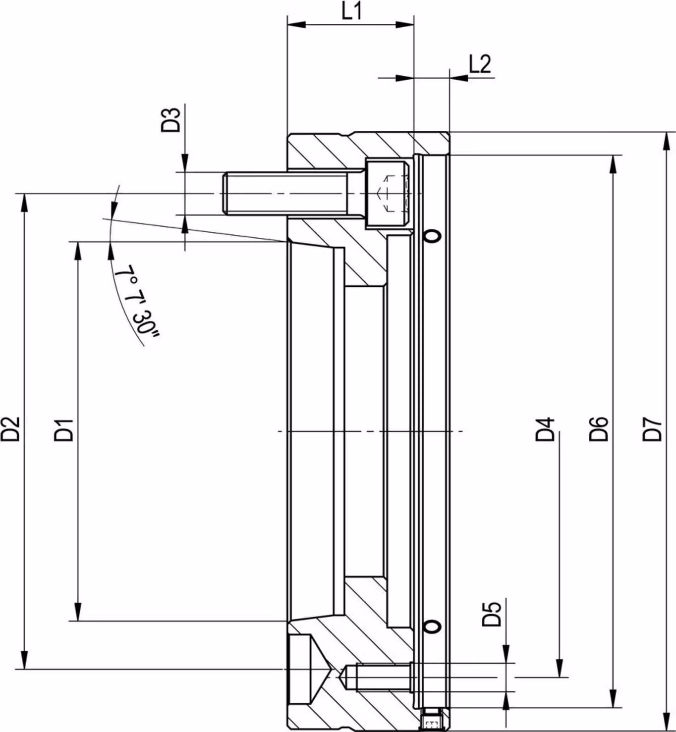 RÖHM flangia intermedia CAPTIS- 52/65 A