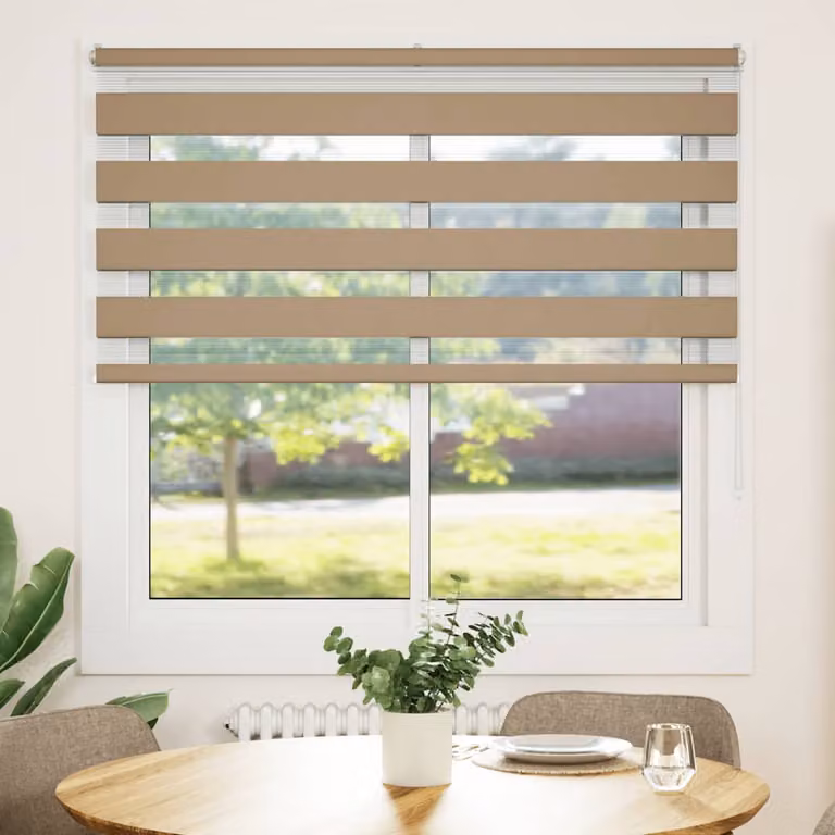 vidaXL Tenda a Rullo Zebra Larghezza Tessuto 135,9 cm Poliestere