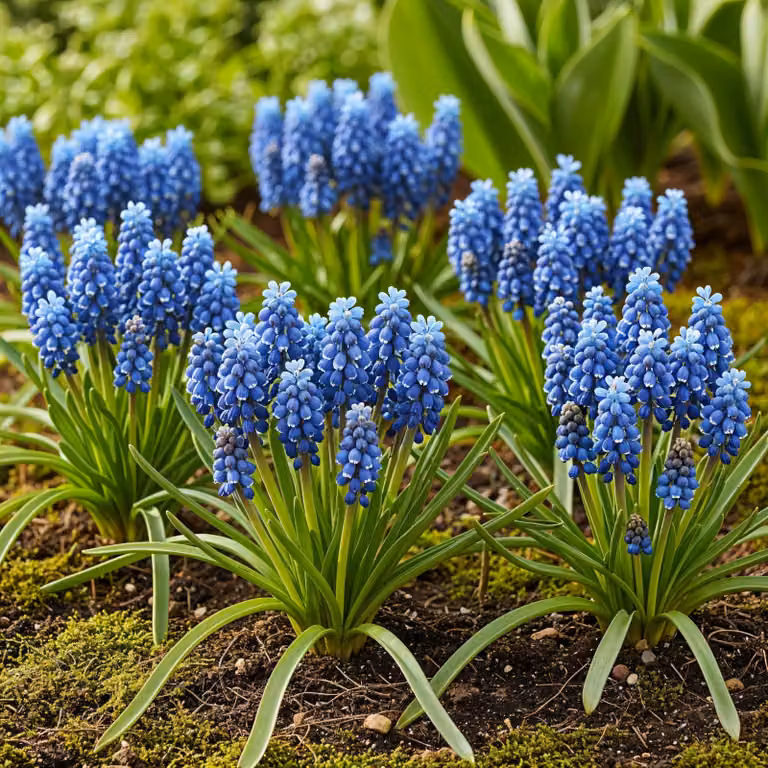 Bulbi da fiore Exotenherz - Giacinto d'uva Muscari Armeniacum (50 pezzi) Diametro 8-9cm