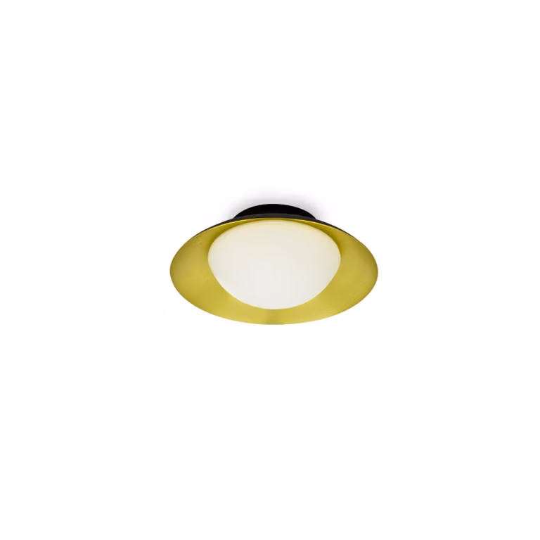 Plafoniera LED SIDE Nero, color oro