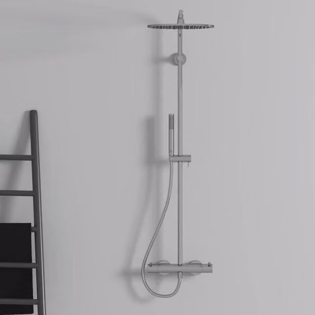 Colonna doccia rigida con miscelatore termostatico Concept Air Ideal Standard cromo