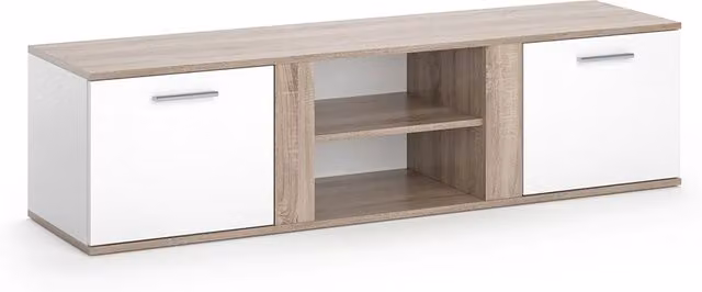 Mobile TV Sonoma Vicco in legno MDF beige e bianco L: 155 cm, P: 41 cm, H: 31,9 cm