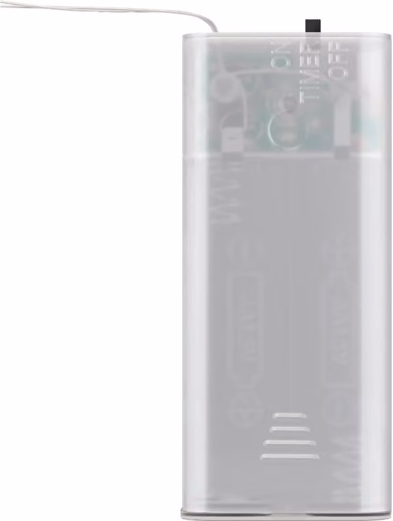 Goobay 60274 20 luci fiabesche a filo d'argento ''pigne e bacche rosse'' con funzione timer, bianco caldo (3000 K), a batteria