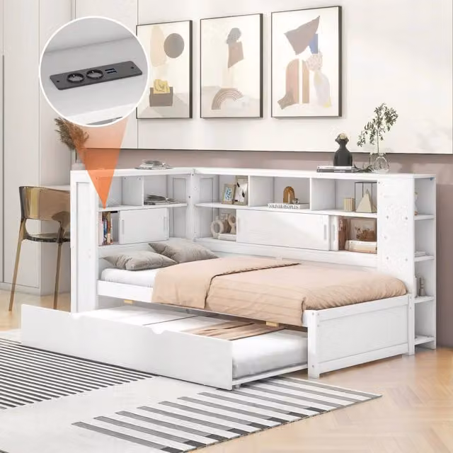 Letto singolo - Xylo - 90x200 cm - Bianco