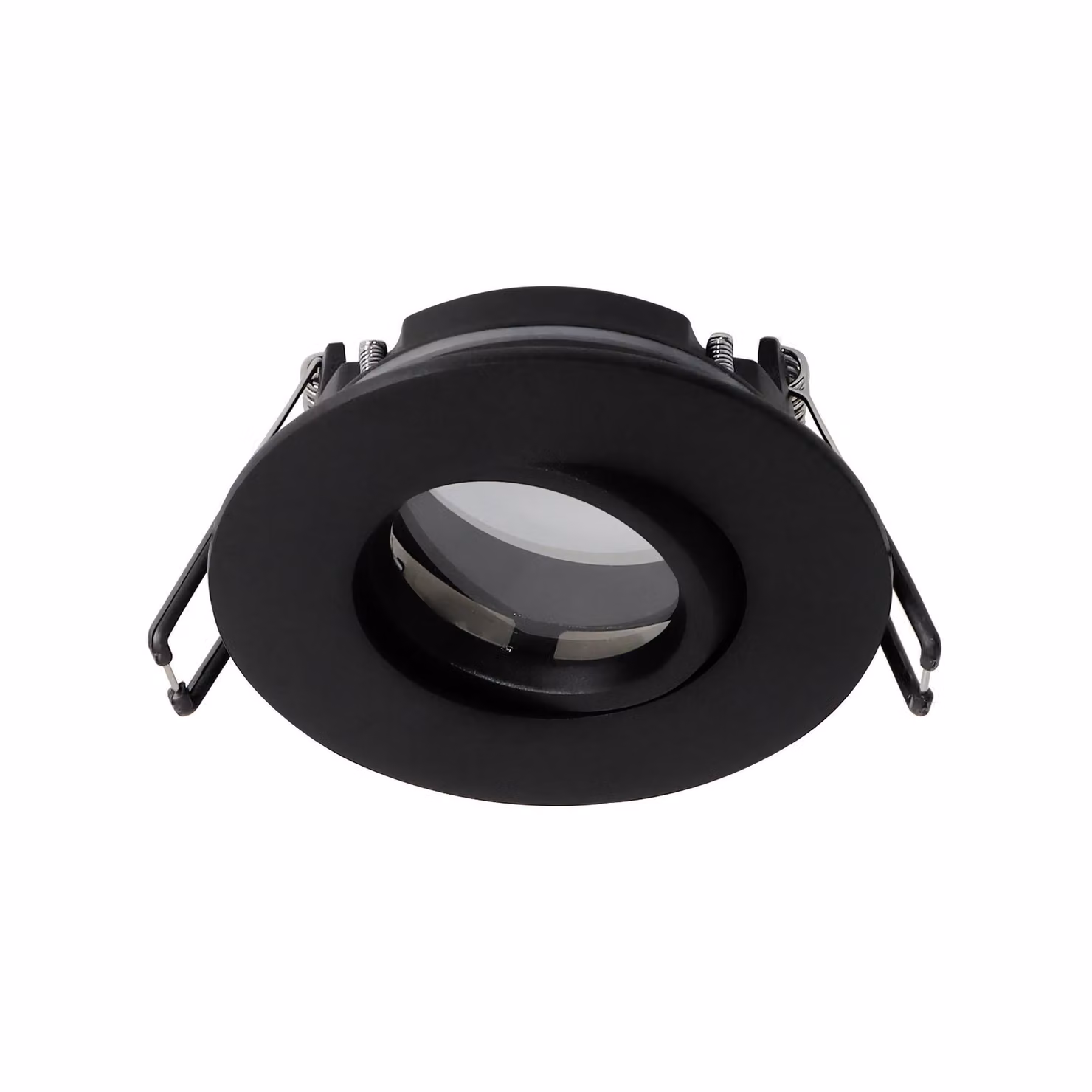 Plafoniere a incasso ermetiche POLI Black IP44 rotonde nere EDO777861 EDO Solutions