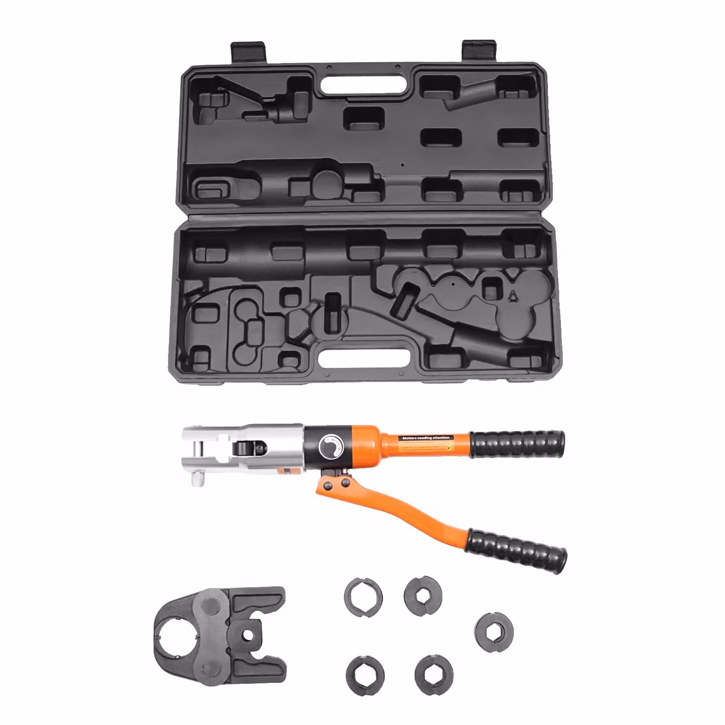 Set di utensili idraulici per la crimpatura, forza 10 tonnellate, impugnatura ergonomica, forme a V