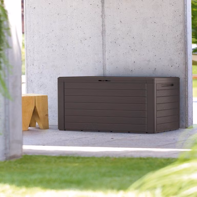 Contenitore da giardino 280L con coperchio incernierato e dispositivo di bloccaggio