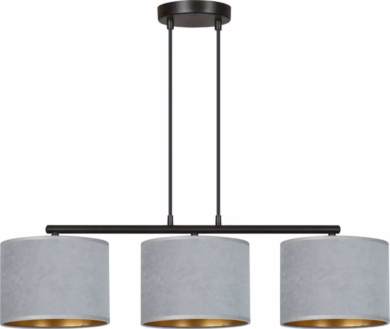 Lampadario Emibig 3xE27 60W HILDE 3 BL GRIGIO 1050/3