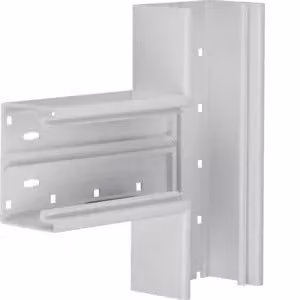 Raccordo a T realizzato con profilo base in plastica BR 65x100 mm, parte superiore 80 mm, grigio chiaro