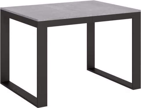 Tavolo allungabile Itamoby moderno con struttura a slitta in metallo e piano in MDF laminato, L/P: 90 x 120 cm, estensibile fino a 380 cm, disponibile in vari colori tra cui antracite, bianco, grigio e marrone