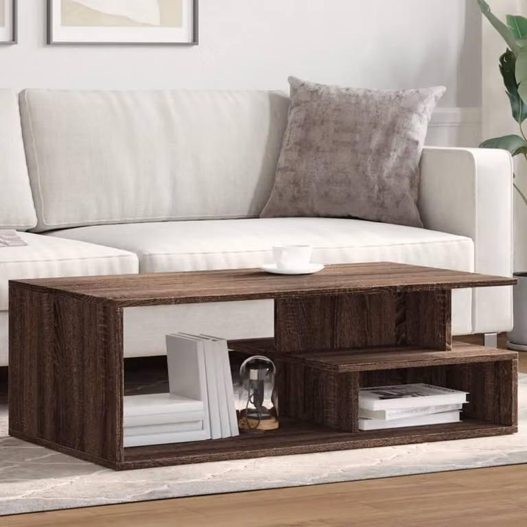 Maison Exclusive - Tavolino marrone effetto rovere 102x55x35 cm Materiale ligneo