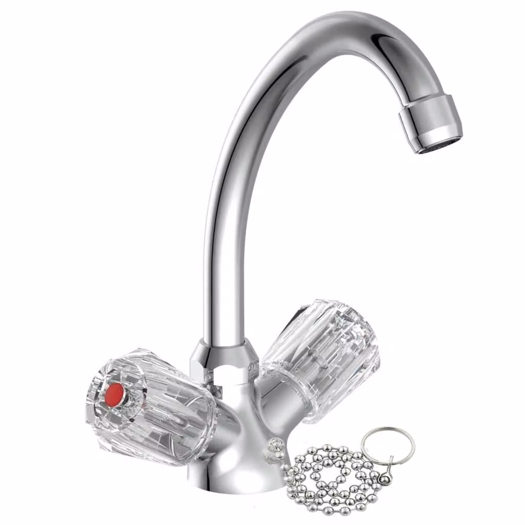 Miscelatore per lavabo SAVINO di SCHÜTTE, miscelatore per lavabo, rubinetti per lavabo in cromo