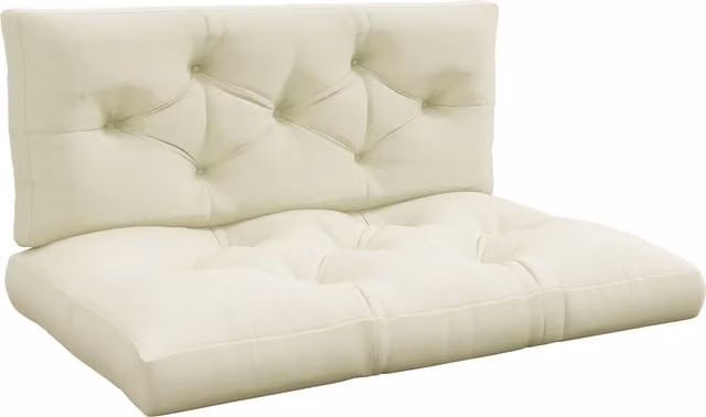 Set di 2 cuscini da giardino Outsunny per schienale e seduta in poliestere, colore beige