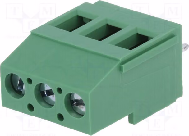 1 x Profilo di fissaggio per cavi da 5 mm con angolo di 90°, percorso: 3. 20A, modello DG129-5.0-03P-14-00AH