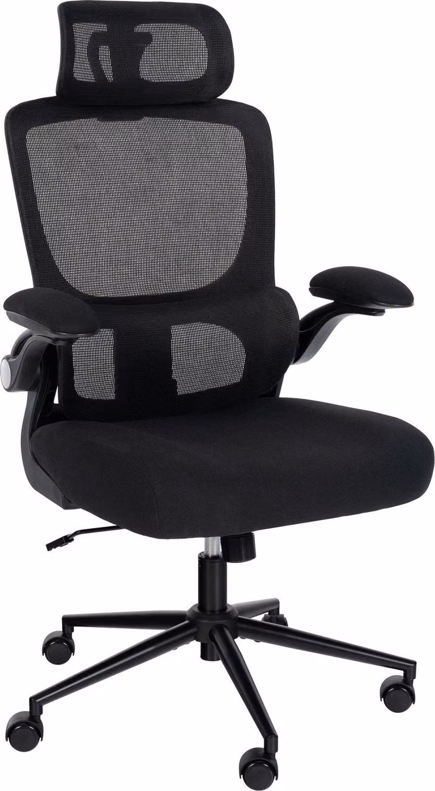 Sedia da ufficio ergonomica - sedia a rotelle - comfort regolabile, incluso il supporto lombare | colore: nero