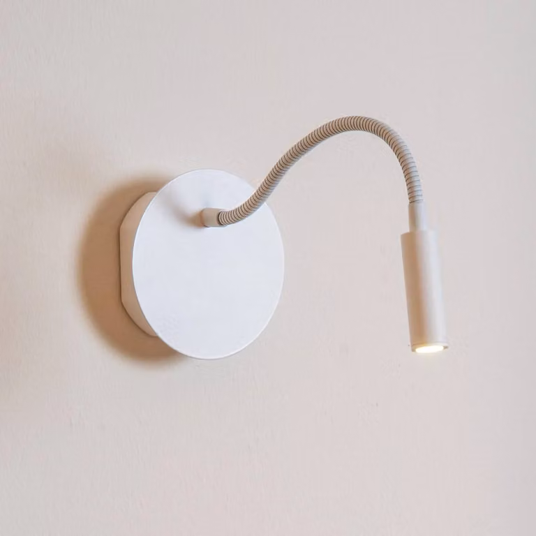 Lucide Barra di faretti Jolijn, Bianco / Opale, Camera da letto, Metallo, Applique a LED