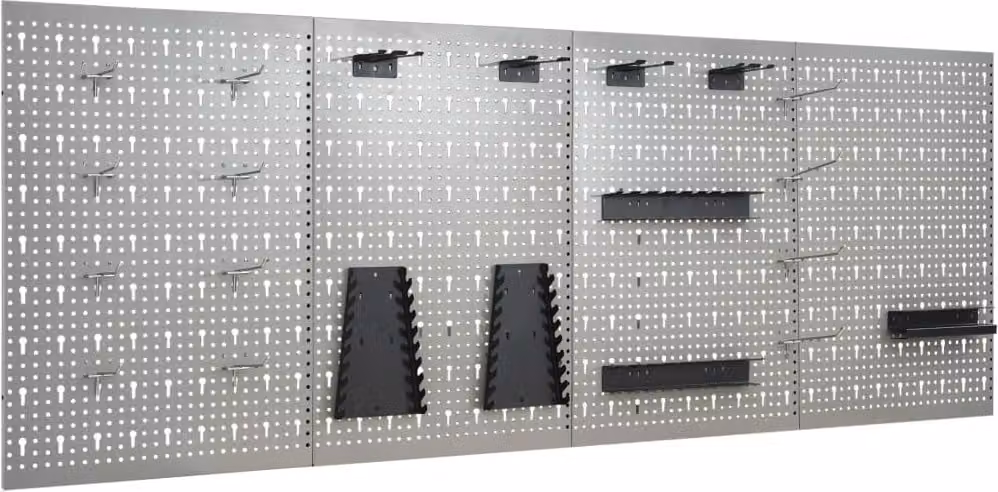 The Living Store parete attrezzi 4 pezzi 40×58 cm acciaio