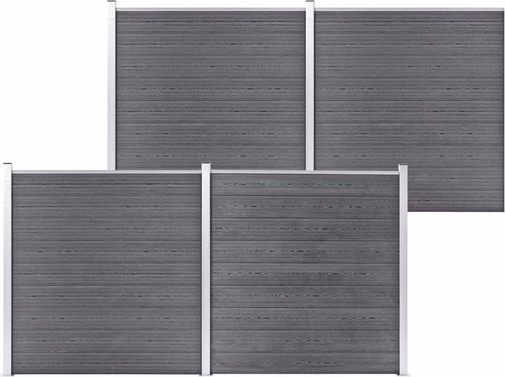 Maison Exclusive - Recinzione da giardino in WPC 699 x 186 cm, grigio