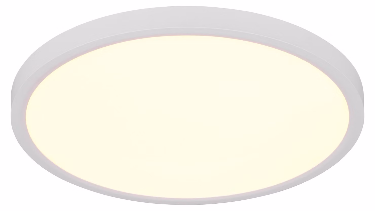 Lampada da soffitto a LED, metallo, bianco opaco, interruttore dimmer, D 40 cm