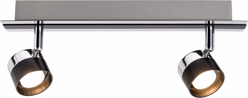 Lampada da soffitto a LED Paulmann 2x3W Stage 230 V, nero/cromo
