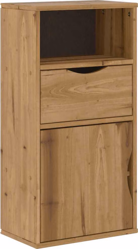 Armadietto Laterale con Cassetto ODDA 40x24x79 cm Legno di Pino