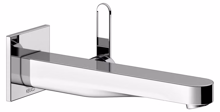 KEUCO IXMO Flat Mitigeur monocommandé encastré pour lavabo, 225mm, rosace carrée, 59516011302, 59516011302