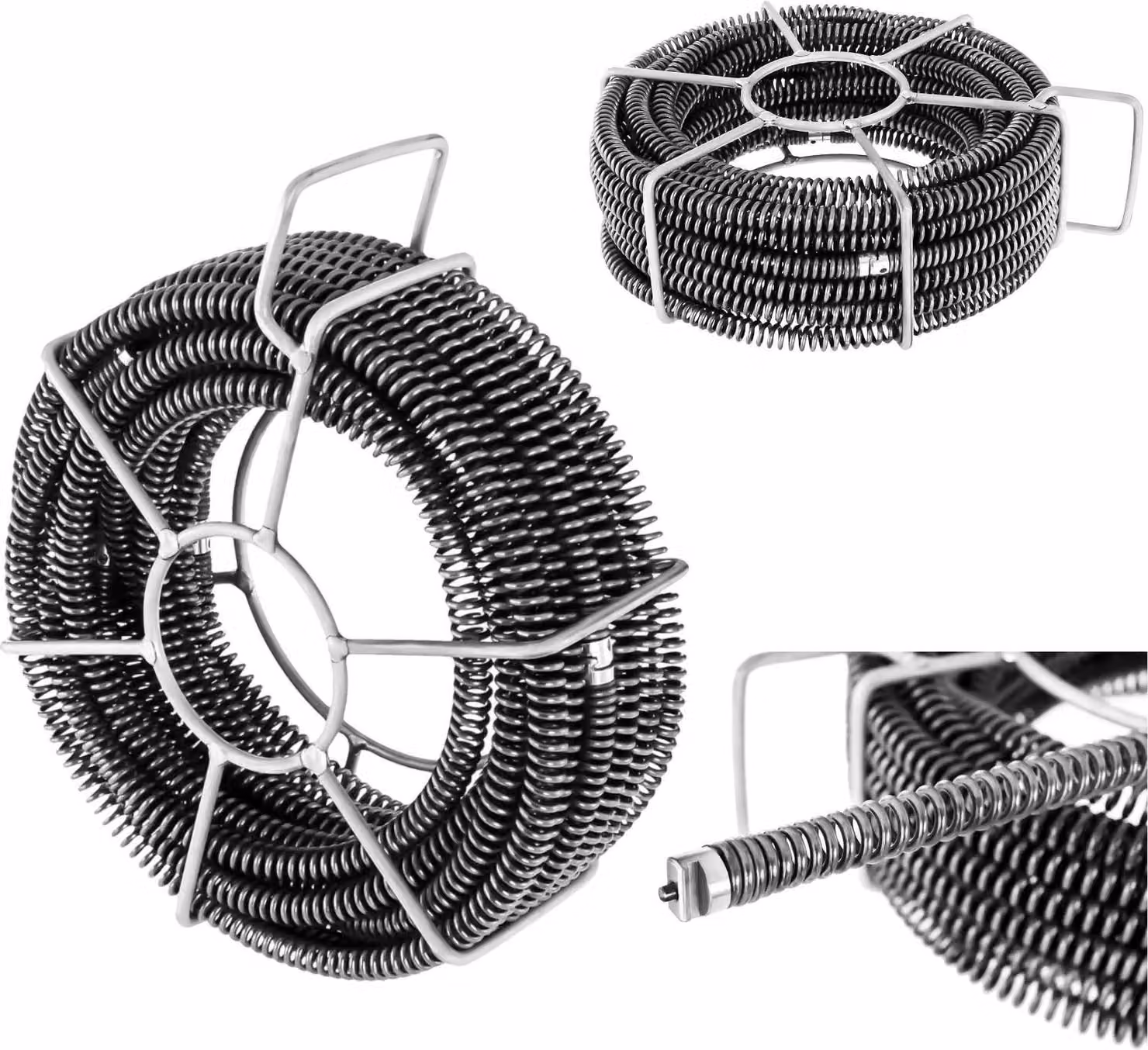 Expondo Set di spirali per la pulizia dei tubi MSW - 6 x 2,45 m - Ø 16 mm