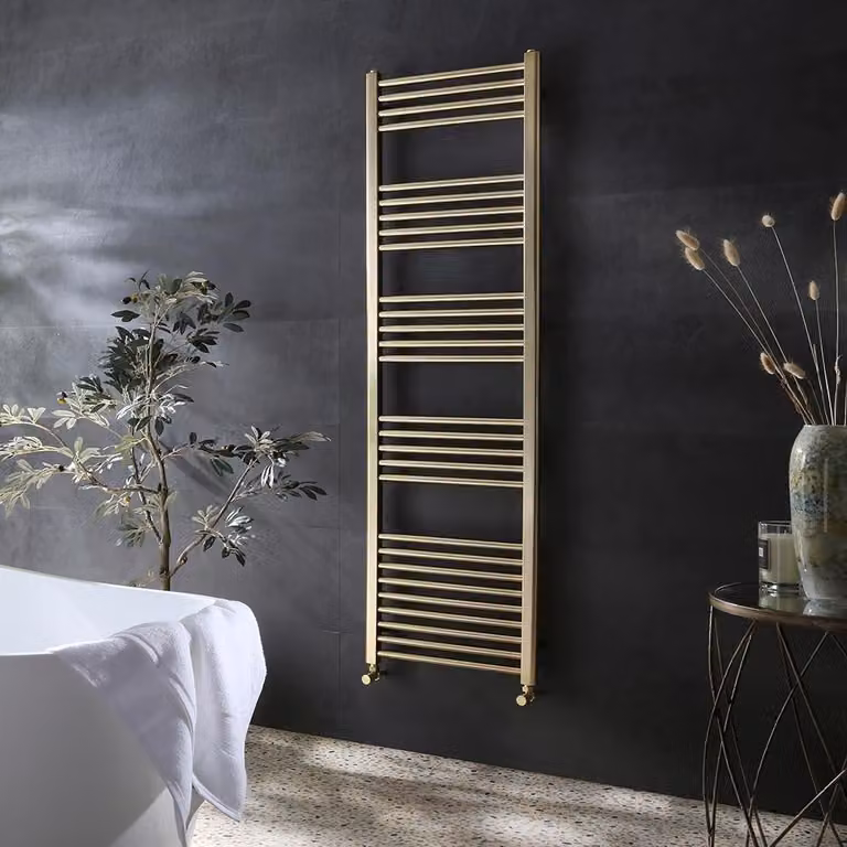 Scaldasalviette Oro Satinato 1600x500mm - Termoarredo Bagno - Stile elegante - Orelia