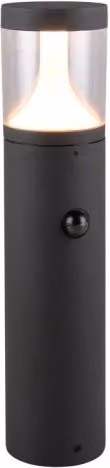 Paletto da giardino LED nero alluminio IP54 50 cm TAGUS