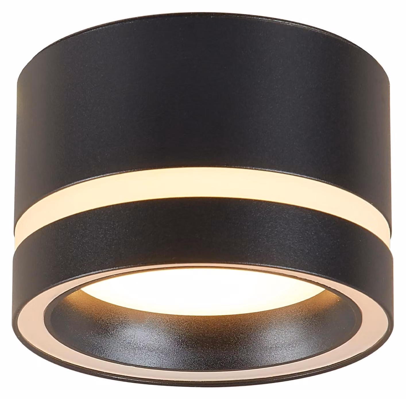 Pannello illuminante a soffitto, 6W, 600 lumen, colore nero, alluminio, grado di protezione IP44, adatto per bagni