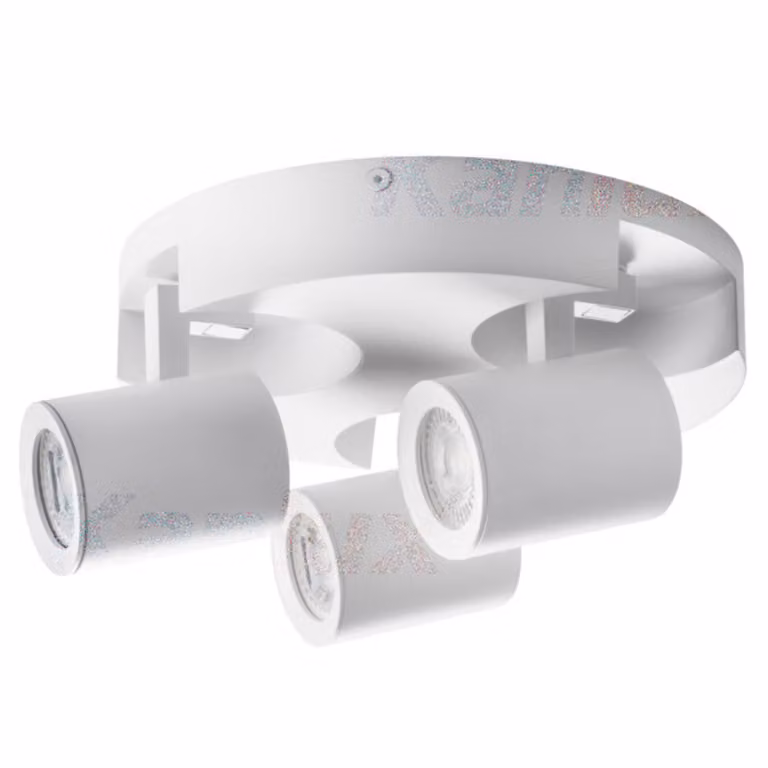 Plafoniera Kanlux Laurin, dimmerabile, alluminio, GU10, 35W, IP20, bianco, 3 luci.