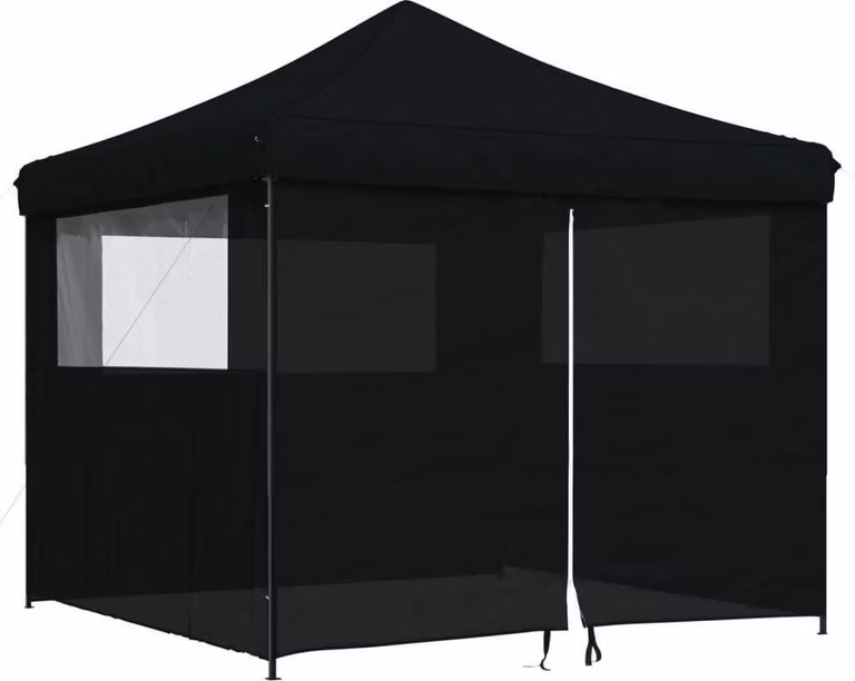 Tendone per Feste Pieghevole Pop-Up con 4 Pareti Nero