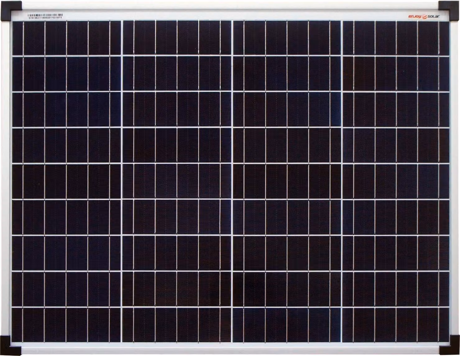 Pannello solare policristallino da 50W, 12V - Telaio in alluminio - Dimensioni: 66x52x3,5 cm - Peso: 4,1 kg - Adatto per caravan e imbarcazioni
